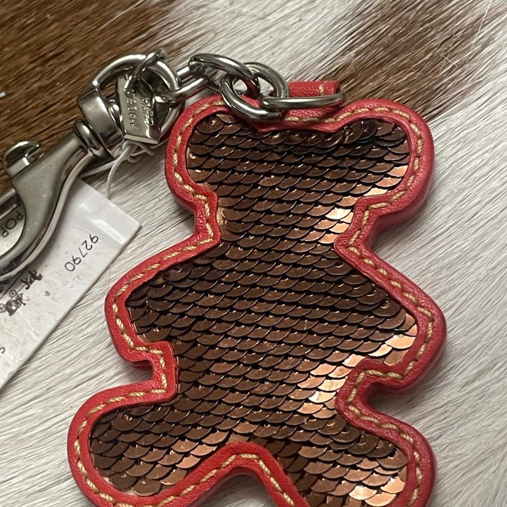 Coach Vintage Sequin Bear Bag Charm - Picture 3 of 5